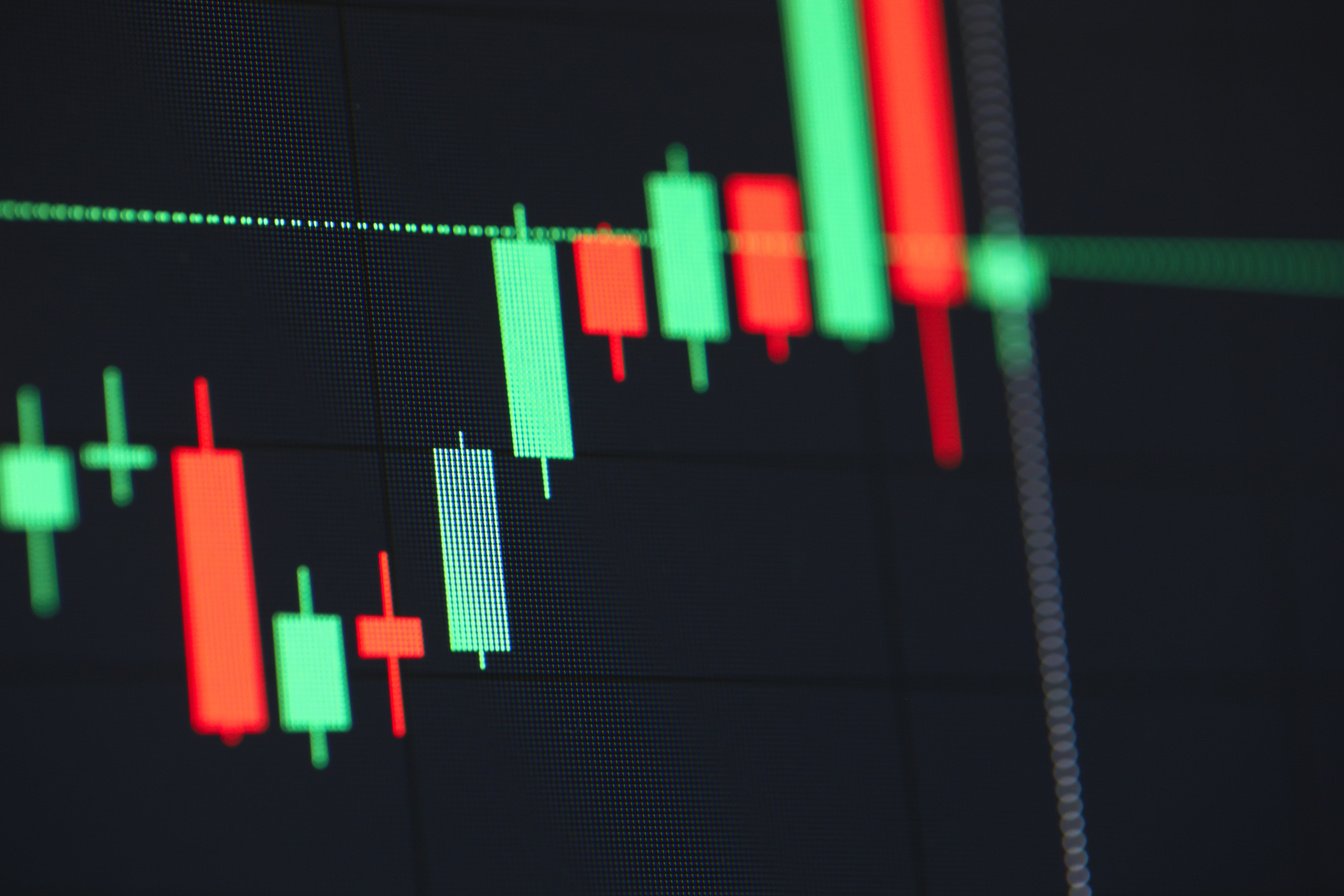 Barchart of Crypto Currency on Monitor